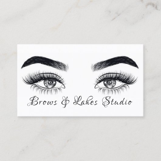 Carte De Visite Microblading moderne, sourcils, maquillage permane (Devant)