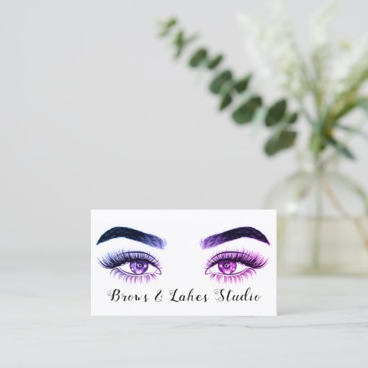 Carte De Visite Microblading moderne, sourcils, maquillage permane (Debout devant)