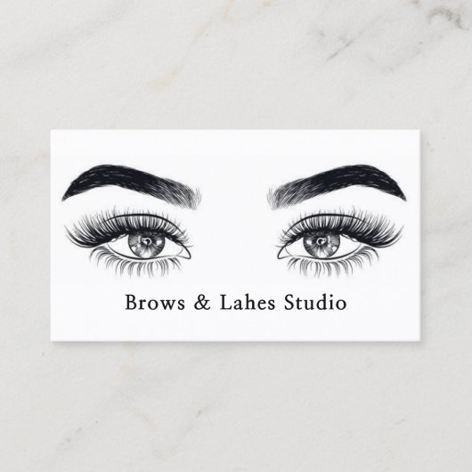 Carte De Visite Microblading moderne, sourcils, maquillage permane (Devant)