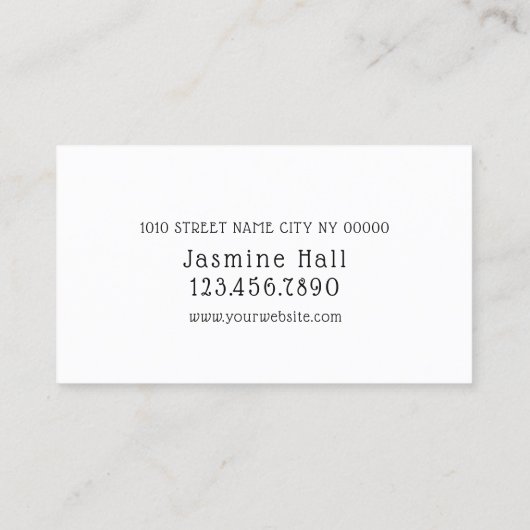 Carte De Visite Microblading moderne, sourcils, maquillage permane (Dos)