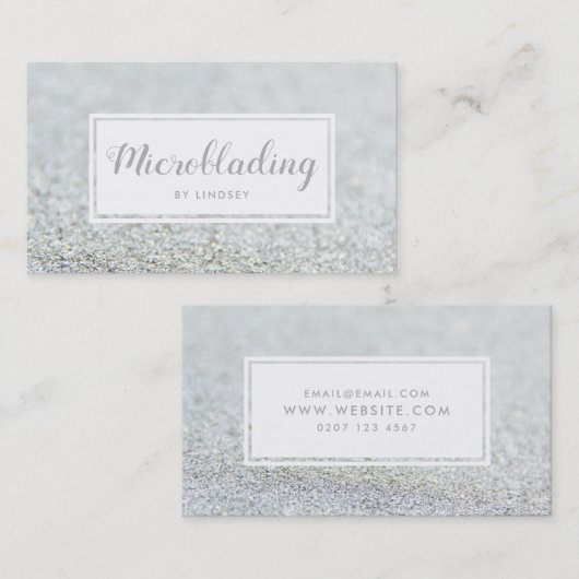 Carte De Visite Microblading Parties scintillant à étincelles en a (Devant / Derrière)