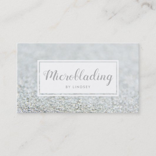 Carte De Visite Microblading Parties scintillant à étincelles en a (Devant)