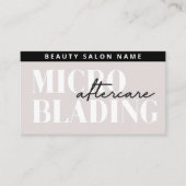 Carte De Visite Microblading Post-Care modifiable PMU Brow Eyebros (Devant)