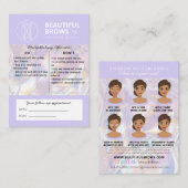 Carte De Visite Microblading post-soins Crystal Holographie (Devant / Derrière)
