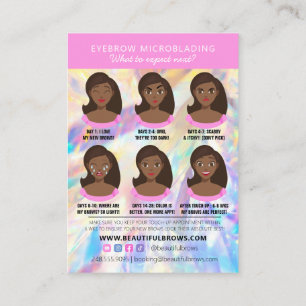 Carte De Visite Microblading post-soins Crystal Holographie