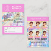 Carte De Visite Microblading post-soins Crystal Holographie (Devant / Derrière)