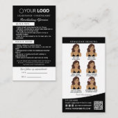 Carte De Visite Microblading post-soins et rappel de rendez-vous (Devant / Derrière)