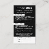 Carte De Visite Microblading post-soins et rappel de rendez-vous (Devant)