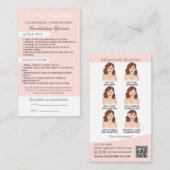 Carte De Visite Microblading post-soins et rappel de rendez-vous (Devant / Derrière)