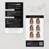 Carte De Visite Microblading post-soins et rappel de rendez-vous (Devant / Derrière)