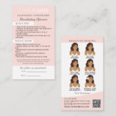 Carte De Visite Microblading post-soins et rappel de rendez-vous (Devant / Derrière)