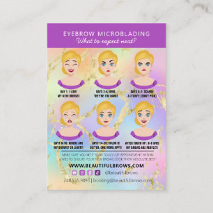 Carte De Visite Microblading post-soins et rappel de rendez-vous