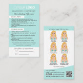 Carte De Visite Microblading post-soins et rappel de rendez-vous (Devant / Derrière)