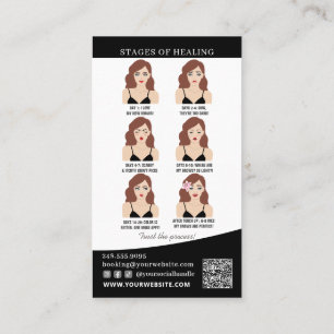 Carte De Visite Microblading post-soins et rappel de rendez-vous