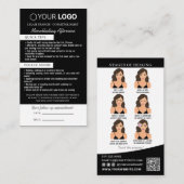 Carte De Visite Microblading post-soins et rappel de rendez-vous (Devant / Derrière)