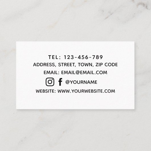 Carte De Visite Microblading Semi - Maquillage permanent Blanc Min (Dos)