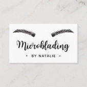 Carte De Visite Microblading Semi - Maquillage permanent Blanc Min (Devant)