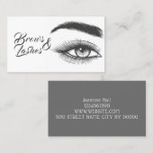 Carte De Visite Microblading, sourcils, cils, cils, maquillage per (Devant / Derrière)