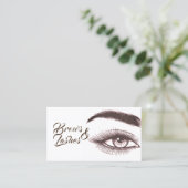 Carte De Visite Microblading, sourcils, cils, cils, maquillage per (Debout devant)