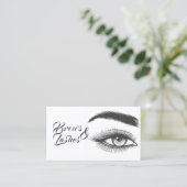 Carte De Visite Microblading, Sourcils, Cils, Maquillage Permanent (Debout devant)