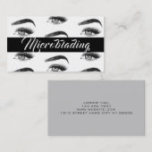 Carte De Visite Microblading, sourcils, tatouage, Maquillage perma (Devant / Derrière)