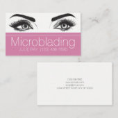 Carte De Visite Microblading, sourcils, tatouage, Maquillage perma (Devant / Derrière)