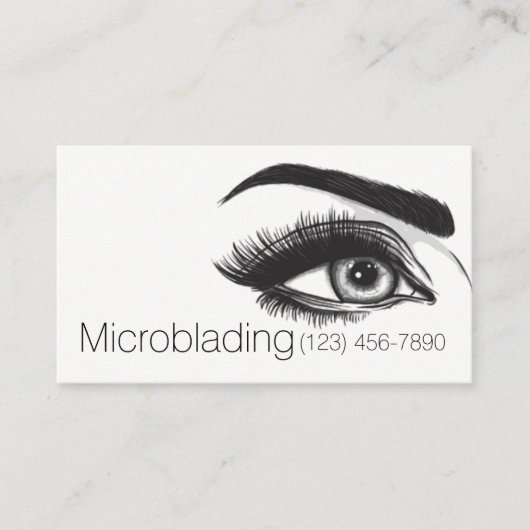 Carte De Visite Microblading, sourcils, tatouage, Maquillage perma (Devant)