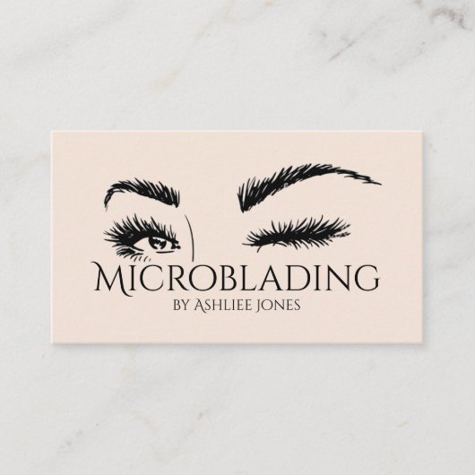 Carte De Visite Microblading, sourcils, tatouage, Maquillage perma (Devant)