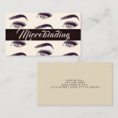 Carte De Visite Microblading, sourcils, tatouage, Maquillage perma (Devant / Derrière)