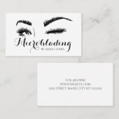 Carte De Visite Microblading, sourcils, tatouage, Maquillage perma (Devant / Derrière)