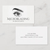 Carte De Visite Microblading, sourcils, tatouage, Maquillage perma (Devant / Derrière)