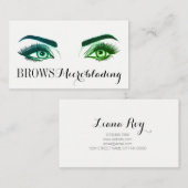 Carte De Visite Microblading, sourcils, tatouage, Maquillage perma (Devant / Derrière)