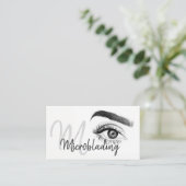 Carte De Visite Microblading, sourcils, tatouage, Maquillage perma (Debout devant)