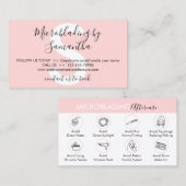 Carte De Visite Microbling Healing Aftercare Instruction (Devant / Derrière)