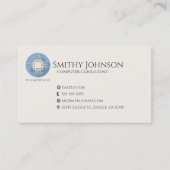 Carte De Visite Microchip bleu (Devant)