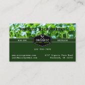 Carte De Visite Microgreens organiques (Devant)