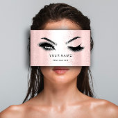 Carte De Visite Microlame à fraise Eyelash. Logo QR CODE gris arge