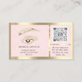 Carte De Visite Microlame Eyelash Brown QrCode (Devant)