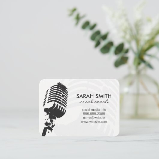 Carte De Visite Microphone (Debout devant)