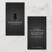 Carte De Visite Microphone (Devant / Derrière)