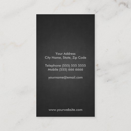 Carte De Visite Microphone (Dos)