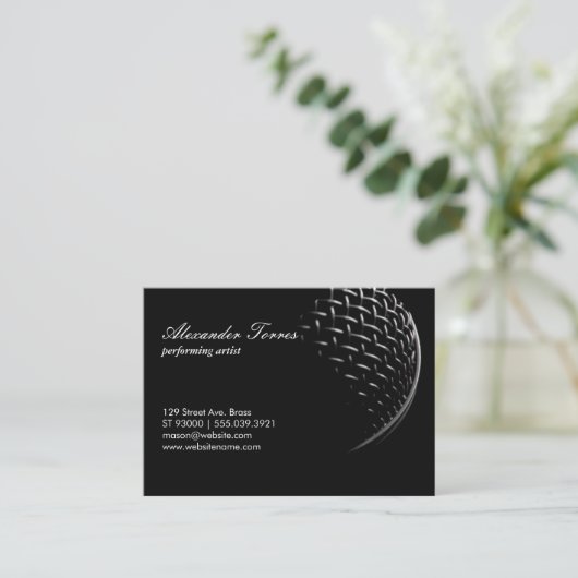 Carte De Visite Microphone (Debout devant)
