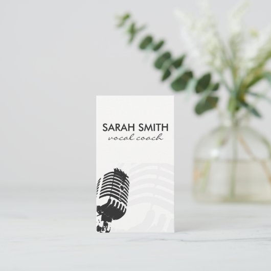Carte De Visite Microphone (Debout devant)