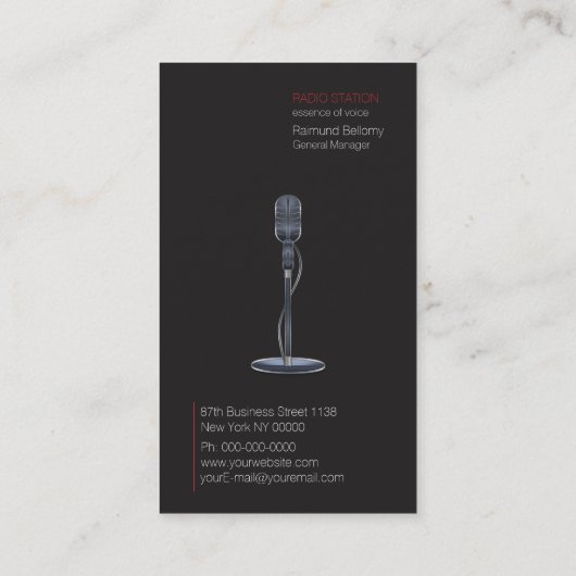 Carte de visite microphone (Dos)