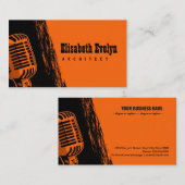 Carte De Visite Microphone à main karaoké (Devant / Derrière)