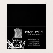 Carte De Visite Microphone / Animation (Extérieur déplié)