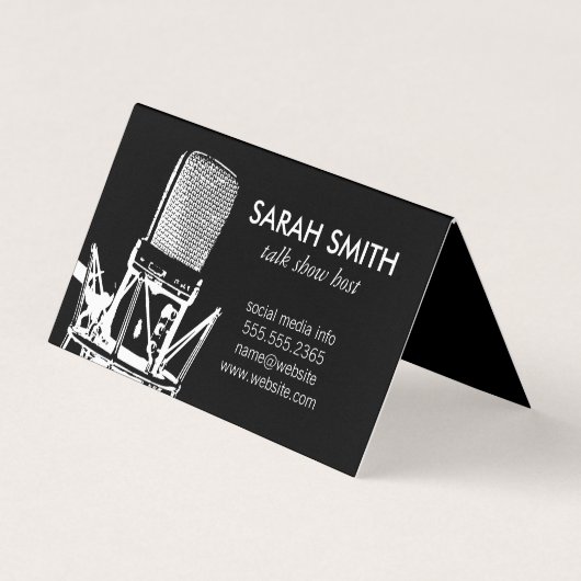 Carte De Visite Microphone / Animation (Devant)