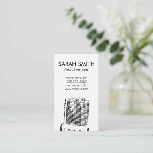 Carte De Visite Microphone / Animation (Debout devant)