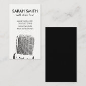 Carte De Visite Microphone / Animation (Devant / Derrière)