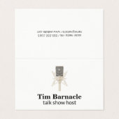 Carte De Visite Microphone / Animation / Podcast (Extérieur déplié)